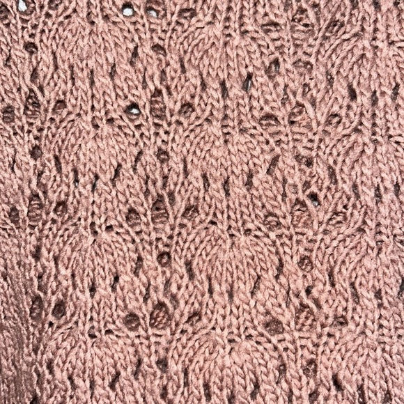 American Eagle Outfitters Pink Crochet Sweater        Size S/P - Picture 3 of 6
